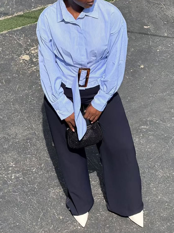 Stripe Belted Shirt
