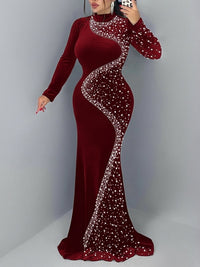 Studded Velvet Maxi Dress