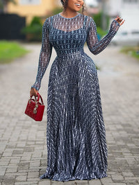 Printed Top & Pleated Skirt Set