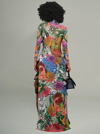 Printed Slit Tunic Top