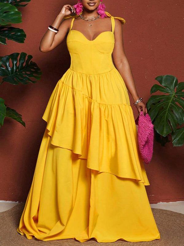 Bowknot Ruffle Dress