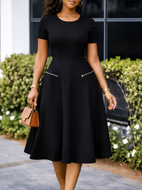 Zip Midi Dress