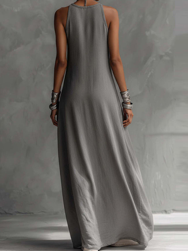 Two-Tone Sleeveless Dress