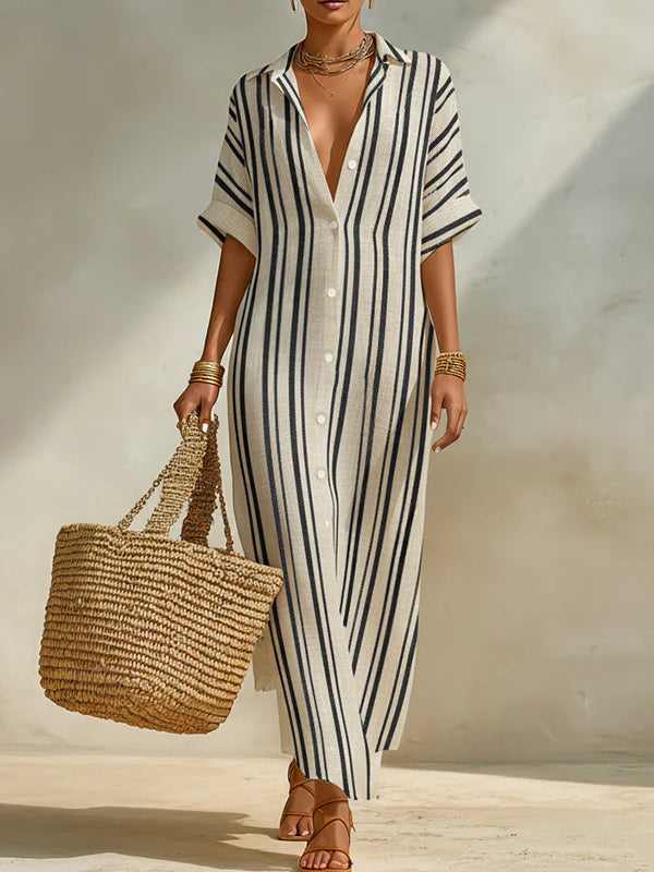 Stripe Shirt Dress