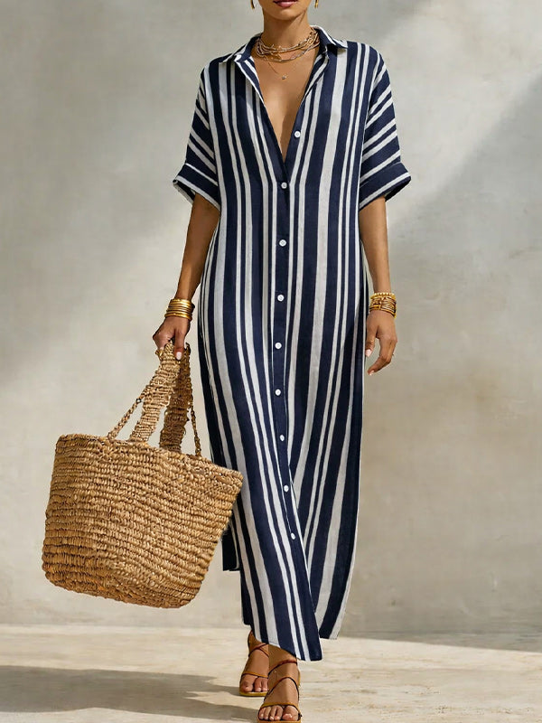 Stripe Shirt Dress