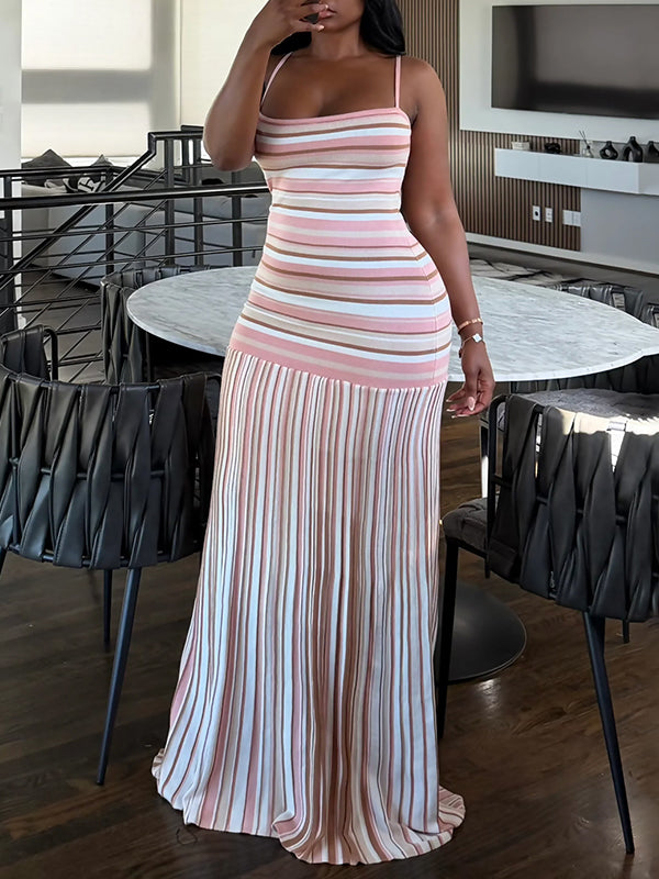Stripe Cami Maxi Dress