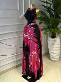 Printed Sleeveless Maxi Dress