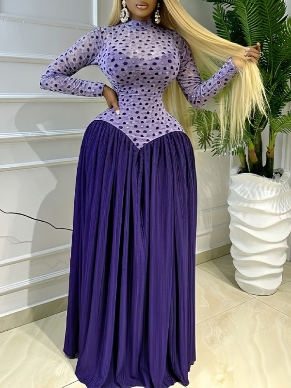 Printed Combo Maxi Dress