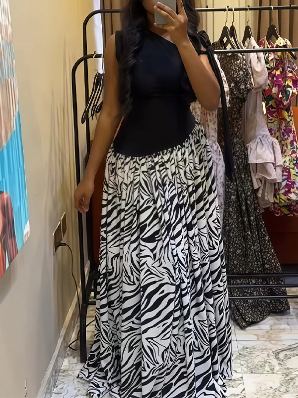 Floral Combo Sleeveless Dress