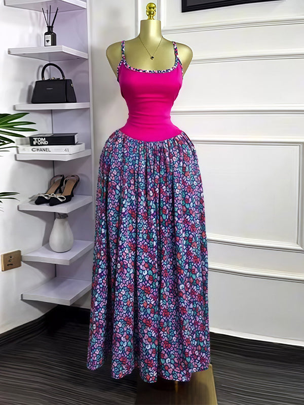 Printed Combo Cami Dress