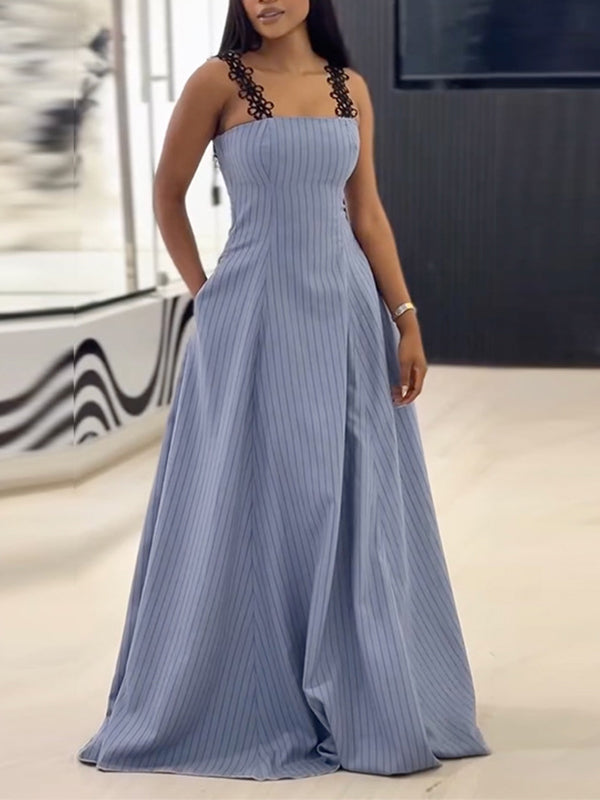 Lace Combo Stripe Dress