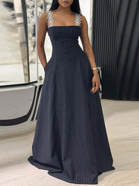Lace Combo Stripe Dress