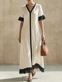 Ruffle Contrast Dress