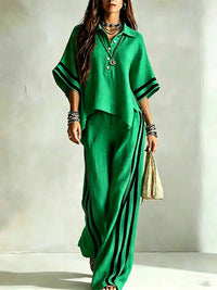 Stripe Shirt & Pants Set