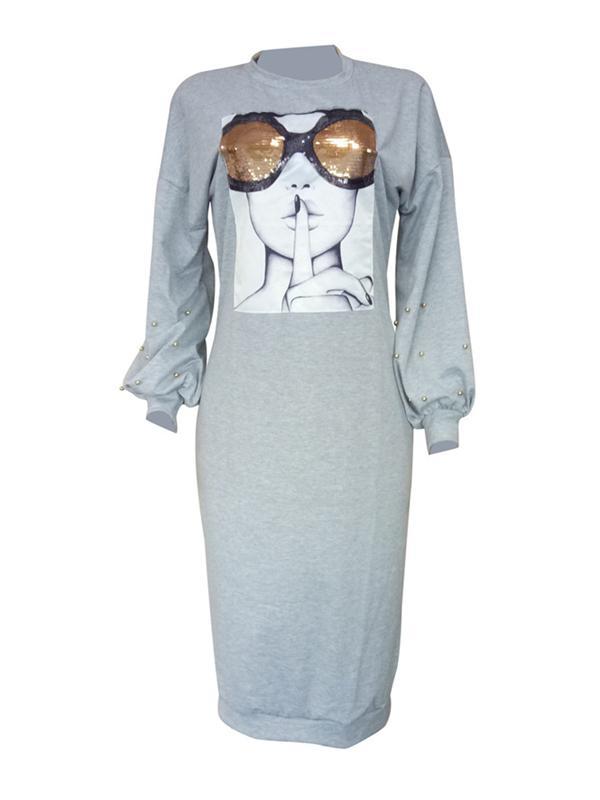 Quiet And Shine Sweatshirt Dress