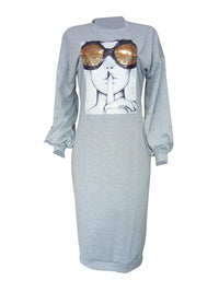 Quiet And Shine Sweatshirt Dress