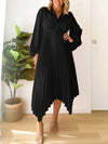Twisted Front Pleated Dress