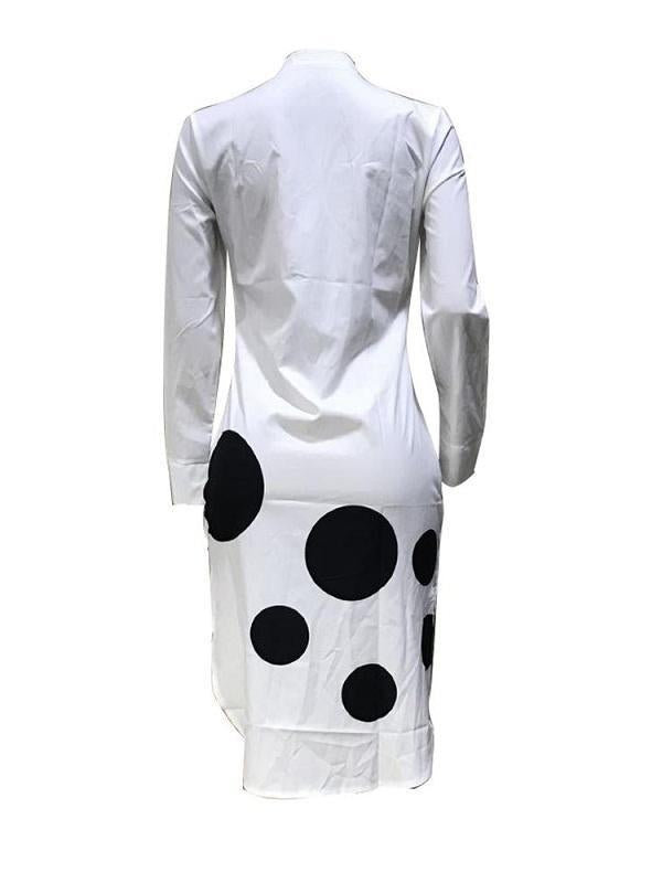 Dot Print Shirt Dress