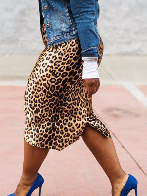 Beautiedoll Leopard Pencil Skirt