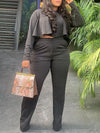 Beautiedoll Solid High-Low Top & Pants Set