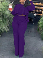 Beautiedoll Solid High-Low Top & Pants Set