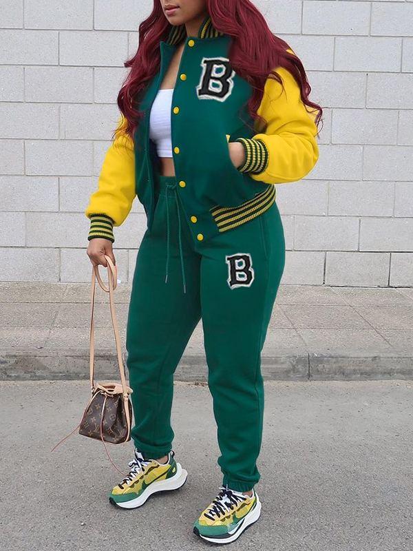 Beautiedoll Bomber Jacket & Jogger Pants Set