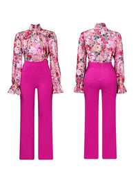 Beautiedoll Floral Blouse & Pants Set