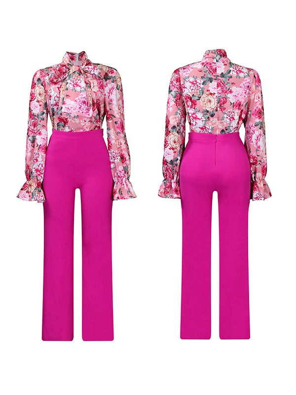 Beautiedoll Floral Blouse & Pants Set