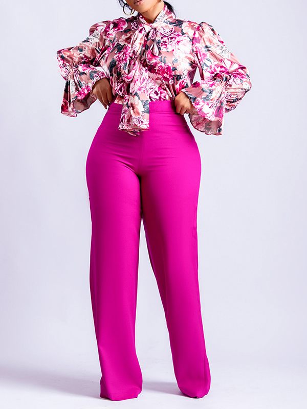 Beautiedoll Floral Blouse & Pants Set