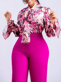 Beautiedoll Floral Blouse & Pants Set