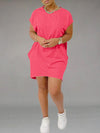Solid Tee Dress with Pockets
