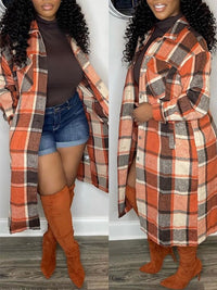 Beautiedoll Plaid Shirt Jacket