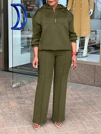 Zip-Front Hoodie & Pants Set