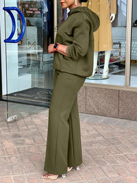 Zip-Front Hoodie & Pants Set