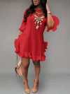 Beautiedoll Asymmetric Frilled Dress