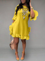Beautiedoll Asymmetric Frilled Dress