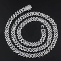 8mm Prong Cuban Link Chain in Platinum