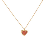 Carnelian Heart Necklace