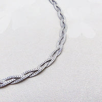 Braided Herringbone Narrow Chain