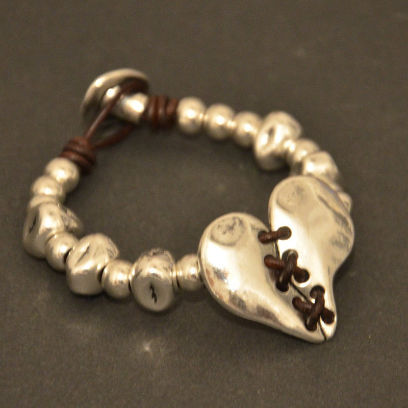 Heart Leather Bracelet