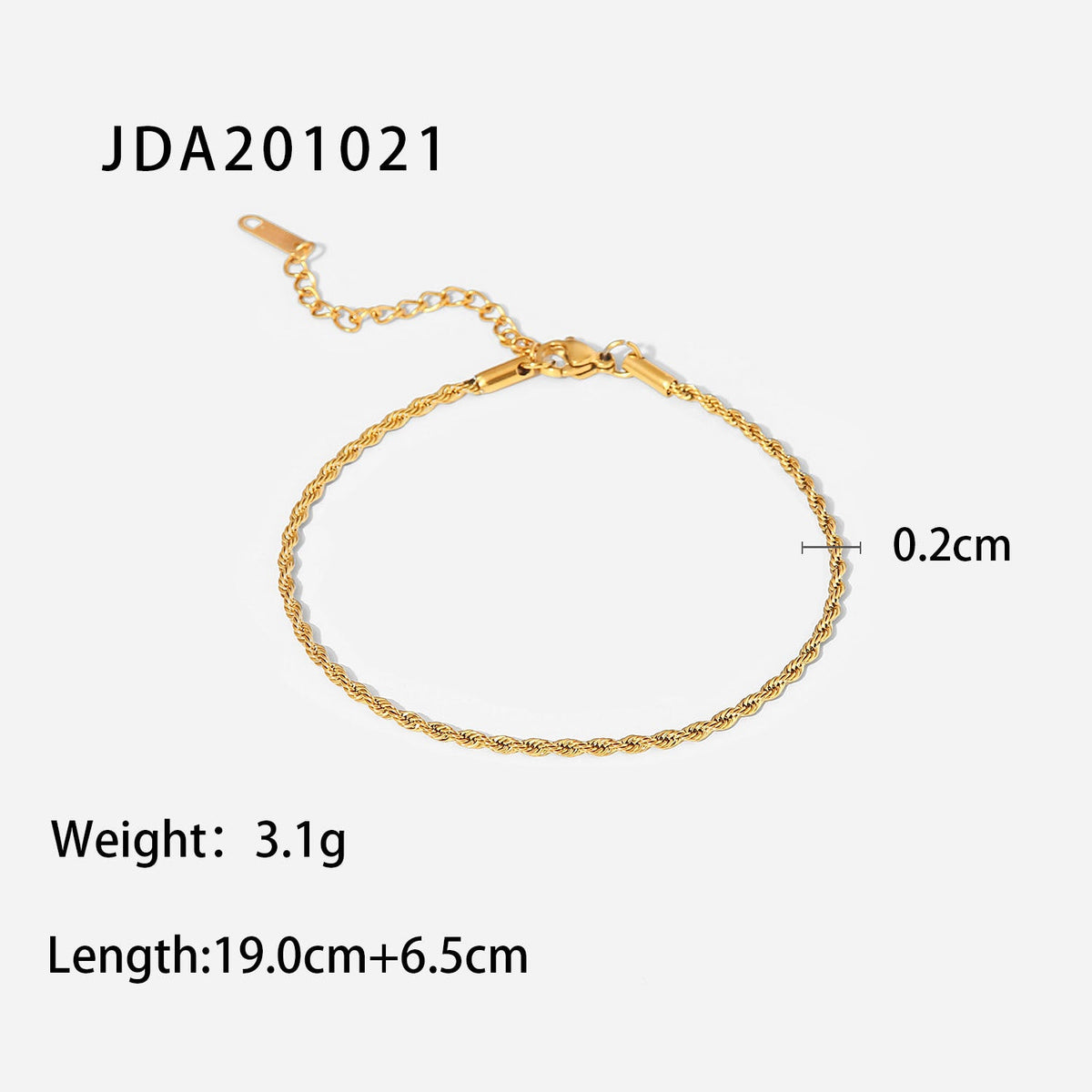 2mm Waterproof Rope Anklet