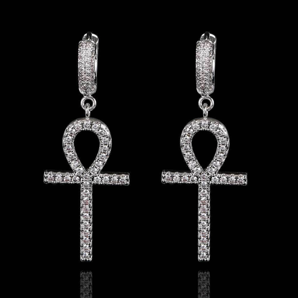 Ankh Key Earrings