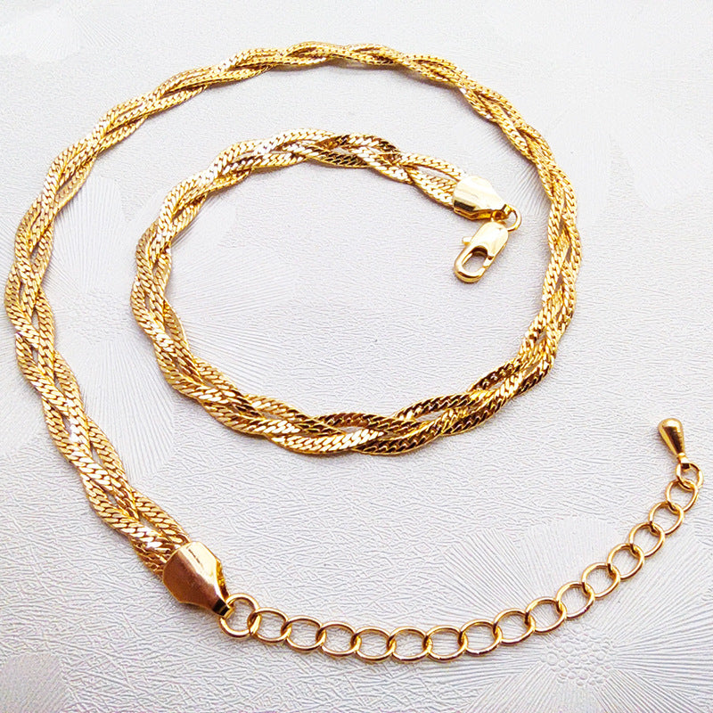 Braided Herringbone Narrow Chain